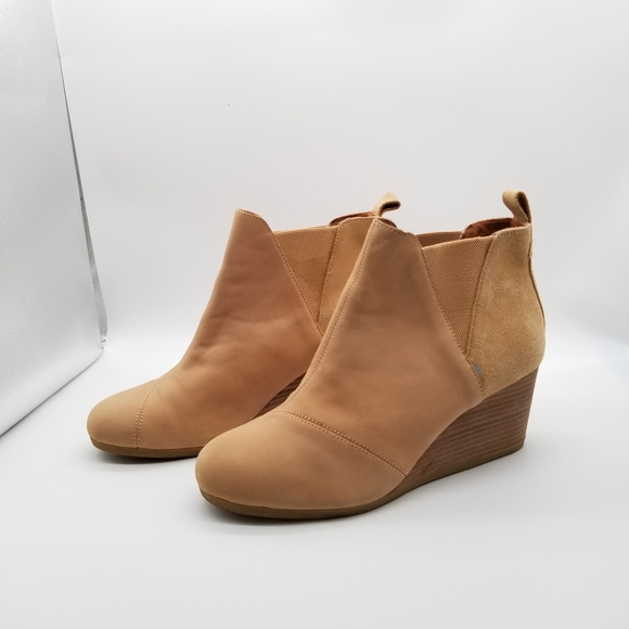 Toms Womens Pull On Wedge Heel Ankle Booties - Picture 3 of 10